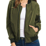 Nadorine Bomber Zip Up Lightweight Jacket Coat