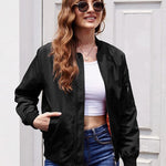 Nadorine Bomber Zip Up Lightweight Jacket Coat