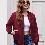Nadorine Bomber Zip Up Lightweight Jacket Coat