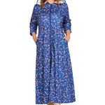 Women's Long Sweatshirt Hooded Robe with Pockets M-3XL - Nadorine (Us Only)