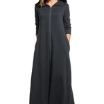 Women's Long Sweatshirt Hooded Robe with Pockets M-3XL - Nadorine (Us Only)