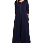 Women's Long Sweatshirt Hooded Robe with Pockets M-3XL - Nadorine (Us Only)