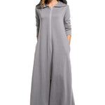 Women's Long Sweatshirt Hooded Robe with Pockets M-3XL - Nadorine (Us Only)
