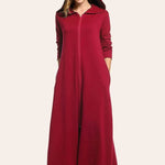 Women's Long Sweatshirt Hooded Robe with Pockets M-3XL - Nadorine (Us Only)