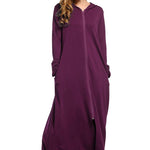 Women's Long Sweatshirt Hooded Robe with Pockets M-3XL - Nadorine (Us Only)