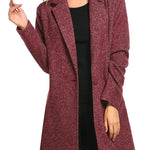 Lapel Single Breasted Wool Blend Trench Coat - Nadorine (Us Only)