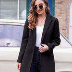 Lapel Single Breasted Wool Blend Trench Coat - Nadorine (Us Only)