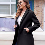Lapel Single Breasted Wool Blend Trench Coat - Nadorine (Us Only)