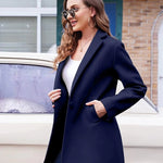 Lapel Single Breasted Wool Blend Trench Coat - Nadorine (Us Only)