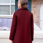 Lapel Single Breasted Wool Blend Trench Coat - Nadorine (Us Only)