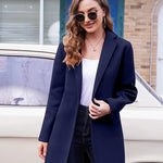 Lapel Single Breasted Wool Blend Trench Coat - Nadorine (Us Only)