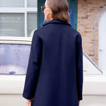 Lapel Single Breasted Wool Blend Trench Coat - Nadorine (Us Only)