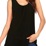 Floral Print Loose Flowy Tunic Tank Top - Nadorine (Us Only)