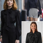 Ruffle Long Sleeve Button-Down Tunic Tops - Nadorine (Us Only)