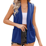Zeagoo Women's Vest Jacket Casual Sleeveless Blazer