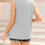 Zeagoo Women's Vest Jacket Casual Sleeveless Blazer