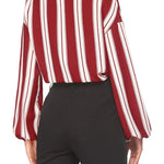 Tie Bow Neck Blouse Long Sleeve Shirt - Nadorine (Us Only)