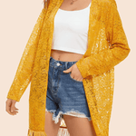 Lace Cover Up Tassel Sheer Cardigan - Nadorine (Us Only)