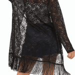 Lace Cover Up Tassel Sheer Cardigan - Nadorine (Us Only)