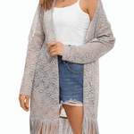 Lace Cover Up Tassel Sheer Cardigan - Nadorine (Us Only)