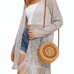 Lace Cover Up Tassel Sheer Cardigan - Nadorine (Us Only)