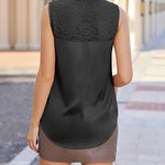 Womens Silk Satin Tank Tops V-Neck Sleeveless Camisole Tops Summer Cami Tank Dressy Tops - Nadorine (Us Only)