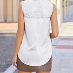 Womens Silk Satin Tank Tops V-Neck Sleeveless Camisole Tops Summer Cami Tank Dressy Tops - Nadorine (Us Only)