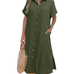 Zeagoo Womens Linen Shirt Dress (US Only)