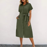 Zeagoo Womens Linen Shirt Dress (US Only)