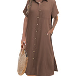 Zeagoo Womens Linen Shirt Dress (US Only)