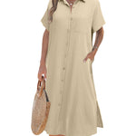 Zeagoo Womens Linen Shirt Dress (US Only)