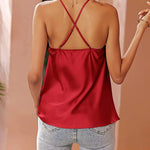 Nadorine Women's Cowl Neck Satin Camisole