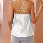 Nadorine Women's Cowl Neck Satin Camisole