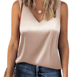 Nadorine Women 2023 Silk Satin Tank Top