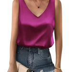 Nadorine Women 2023 Silk Satin Tank Top