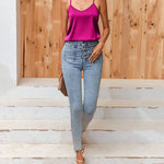 Nadorine Women's Silk Satin Tank Tops