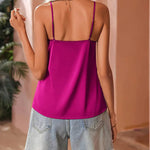 Nadorine Women's Silk Satin Tank Tops