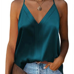 Zeagoo Womens Silk Satin Tank Tops