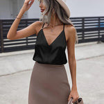 Zeagoo Womens Silk Satin Tank Tops
