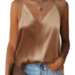 Zeagoo Womens Silk Satin Tank Tops