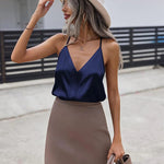 Zeagoo Womens Silk Satin Tank Tops