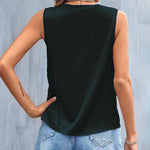 Zeagoo Womens 2023 Trends Silk Satin Tank Tops V Neck Lace Summer Tops Sleeveless Loose Fit Shirts Blouse (Us Only)