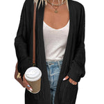 Nadorine Women's Oversized Cardigan Cable Knit V Neck Sweater