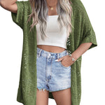 Nadorine Short Sleeve Boho Oversized Knitted Cardigan