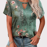 Nadorine American Flag Shirts Short Sleeve Patriotic Shirt