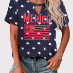 Nadorine American Flag Shirts Short Sleeve Patriotic Shirt