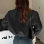 Nadorine Women Bomber Jacket Casual Button Down Shackets