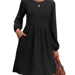 Nadorine Women's Casual Knit Sweater Dress with Pockets