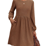 Nadorine Women's Casual Knit Sweater Dress with Pockets
