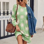 Nadorine Women's Casual Knit Sweater Dress with Pockets